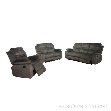 Conjuntos de sofá de tela reclinable de muebles de sala de estar